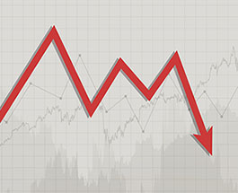 Illustration d'un graphique montrant une flèche pointant vers le bas 